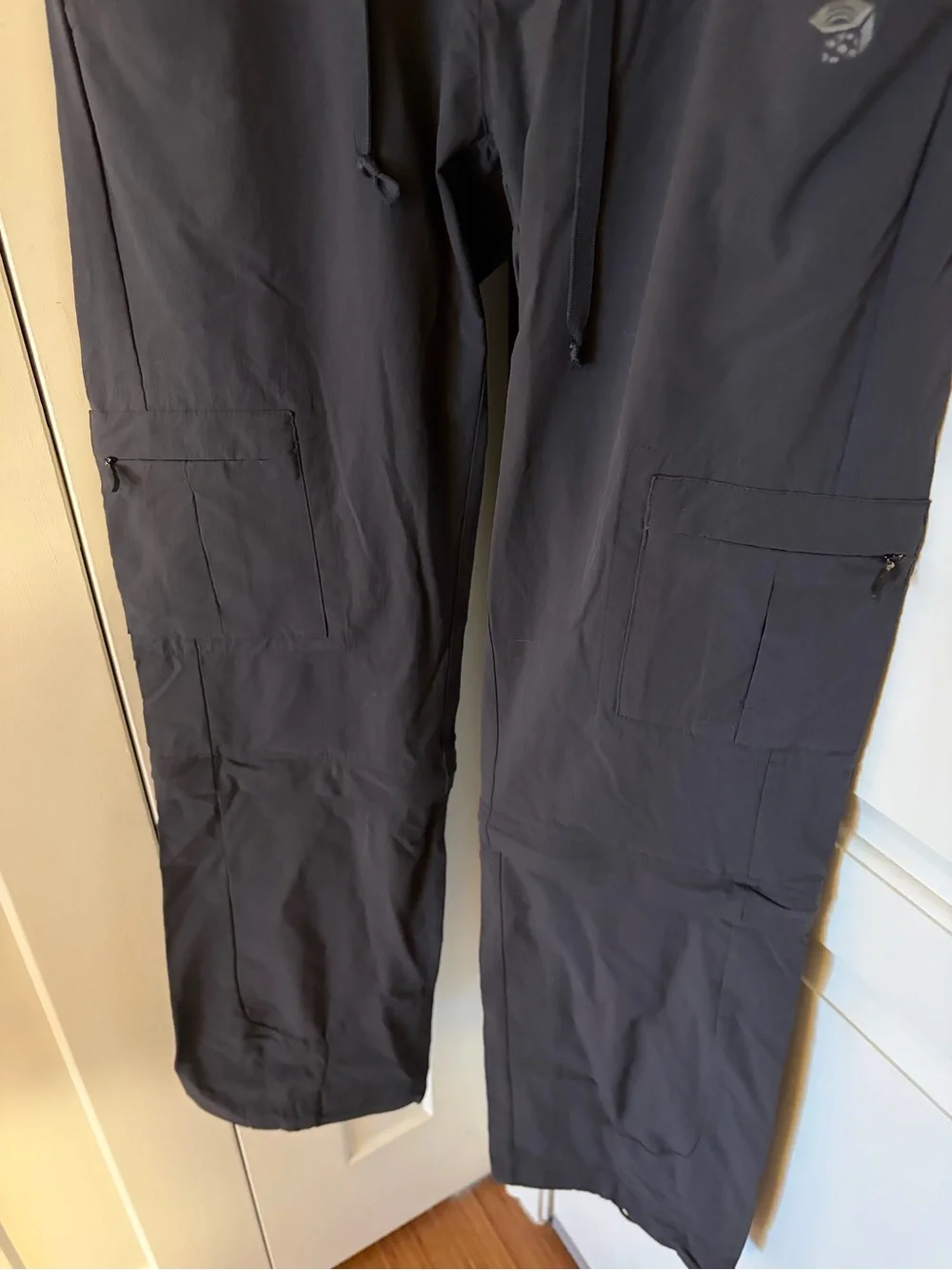 Women’s Charcoal Gray Lightweight Cargo Pants - Performance Travel / Hiking